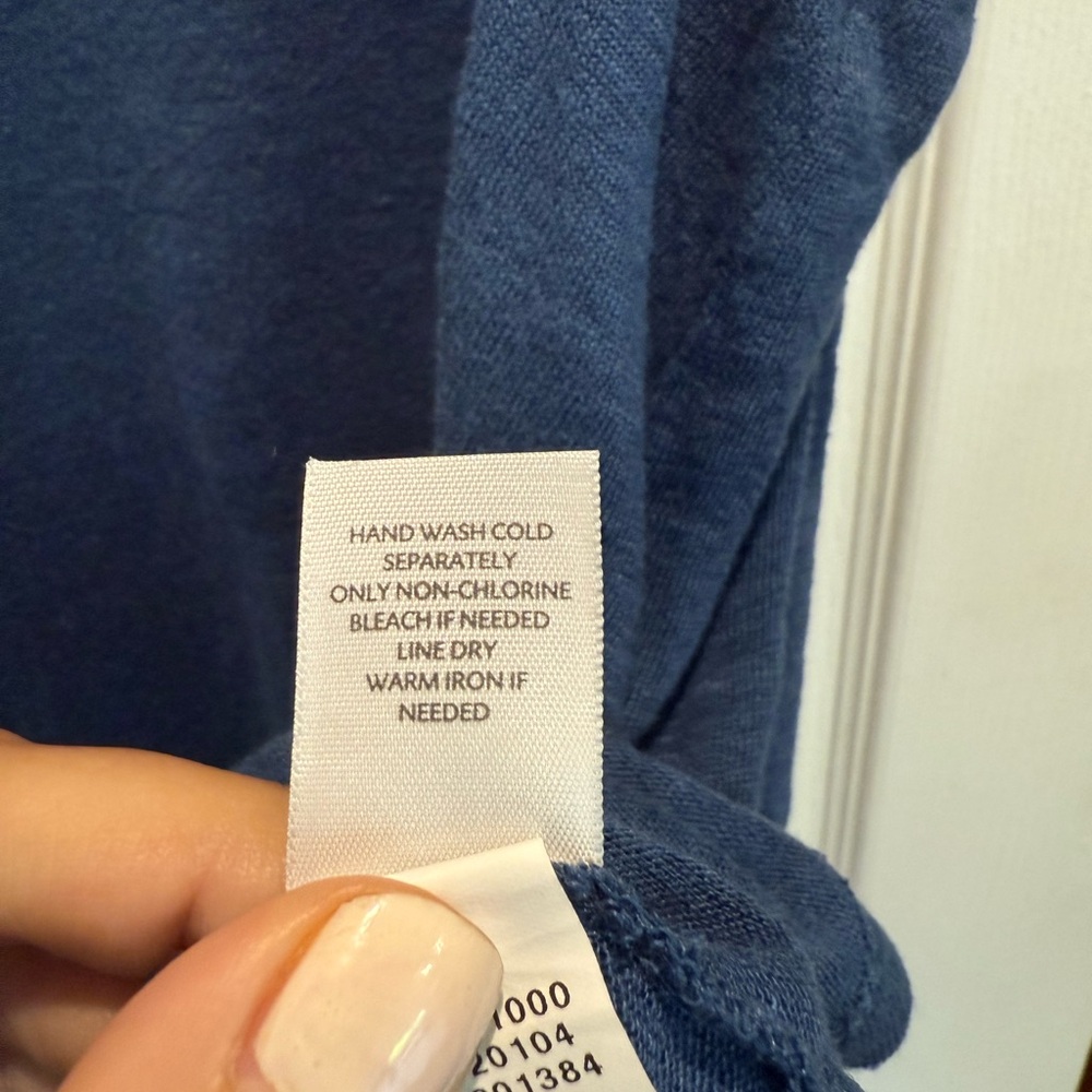 J. Jill Women's Linen Blue Sleeveless Top - Picture 5 of 5